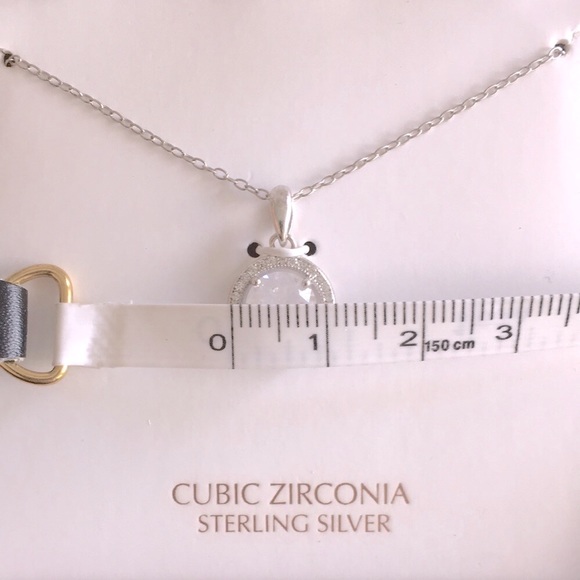 NWT ✨ Giani Bernini Halo Pendant Necklace CZ/Sterling 18” - Picture 7 of 13